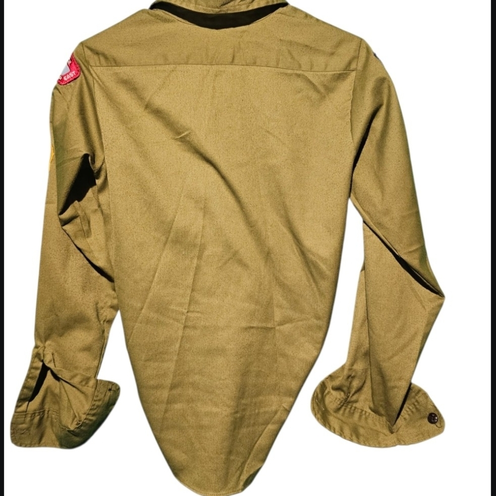 Vintage One-of-a-kind 1960s Boy Scout Shirt with Hand Sewn Patches! 17 P2P - Picture 4 of 6